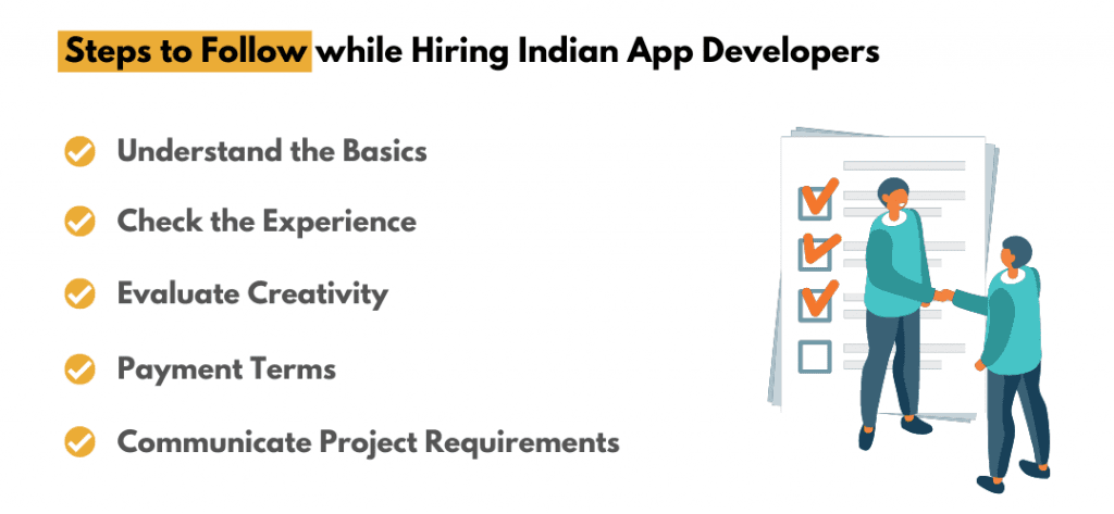 Steps to Follow while Hiring Indian App Developers