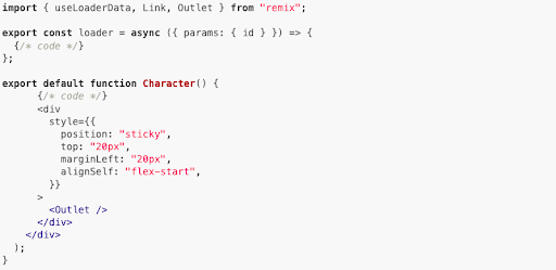 Outlet component, $id.jsx